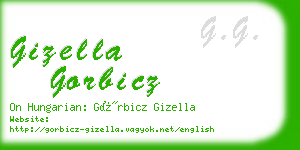 gizella gorbicz business card